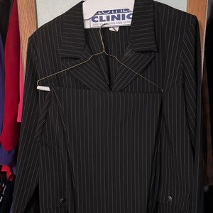 Black Pinstripe Blazer and pants Set